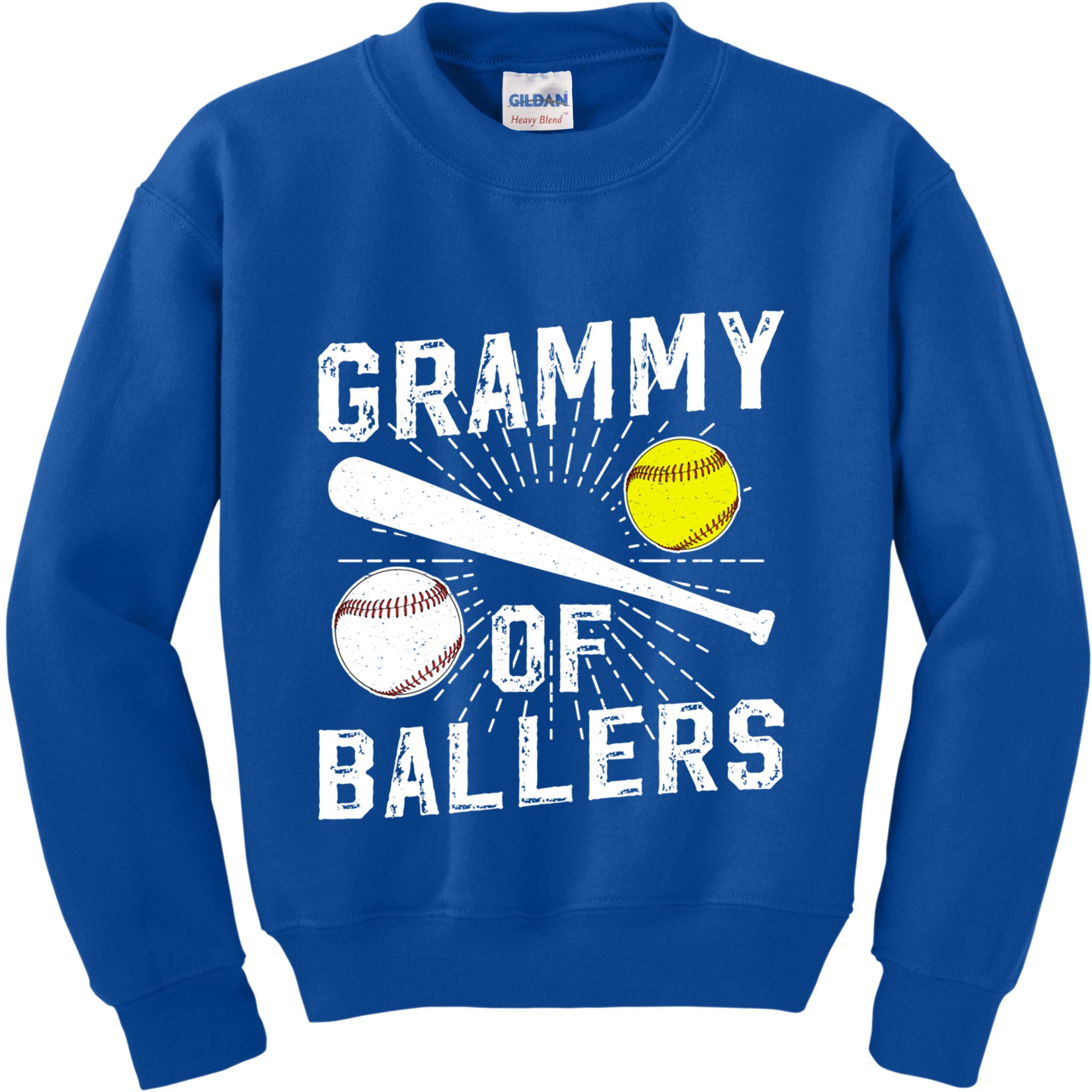 Grammy Of Ballers Baseball Softball Grammy Grandma Gift Kids Sweatshirt