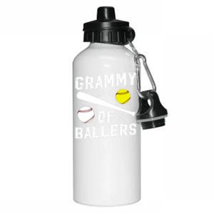 Grammy Of Ballers Baseball Softball Grammy Grandma Gift Aluminum Water Bottle