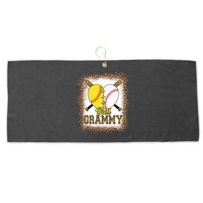 Grandmother Of Both Ball Grammy Baseball Softball Pride Gift Large Microfiber Waffle Golf Towel