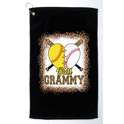 Grandmother Of Both Ball Grammy Baseball Softball Pride Gift Platinum Collection Golf Towel