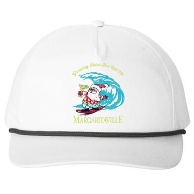 Growing Older But Not Up Surfing Santa  Snapback Five-Panel Rope Hat