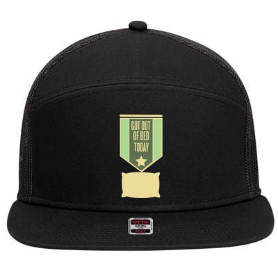 Get Out Of Bed 7 Panel Mesh Trucker Snapback Hat