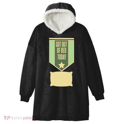 Get Out Of Bed Hooded Wearable Blanket