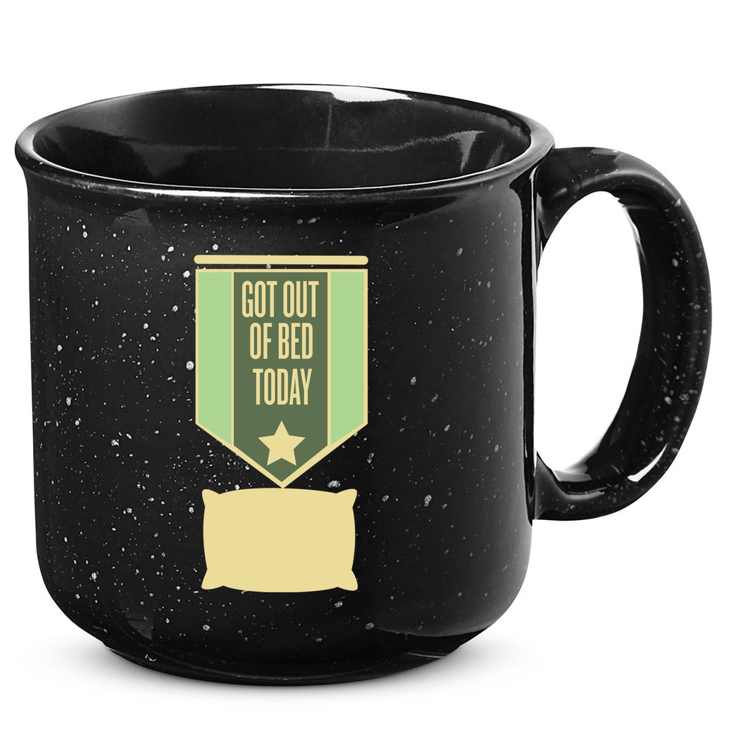 Get Out Of Bed 15oz Campfire Ceramic Mug