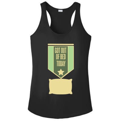 Get Out Of Bed Ladies PosiCharge Competitor Racerback Tank