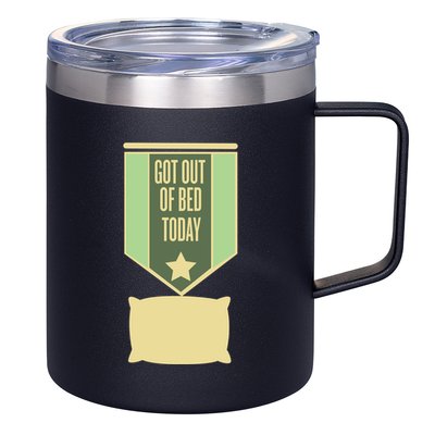 Get Out Of Bed 12oz Stainless Steel Coffee Mug