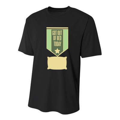 Get Out Of Bed Youth Performance Sprint T-Shirt