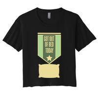 Get Out Of Bed Women's Crop Top Tee