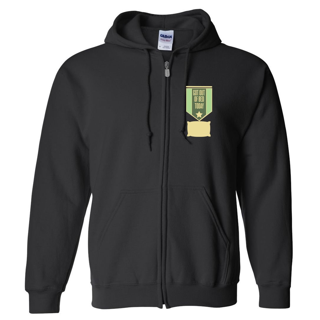 Get Out Of Bed Full Zip Hoodie