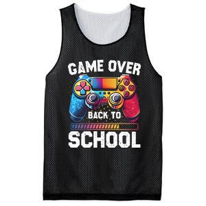 Game Over Back To School Gamer Game Lover Mesh Reversible Basketball Jersey Tank