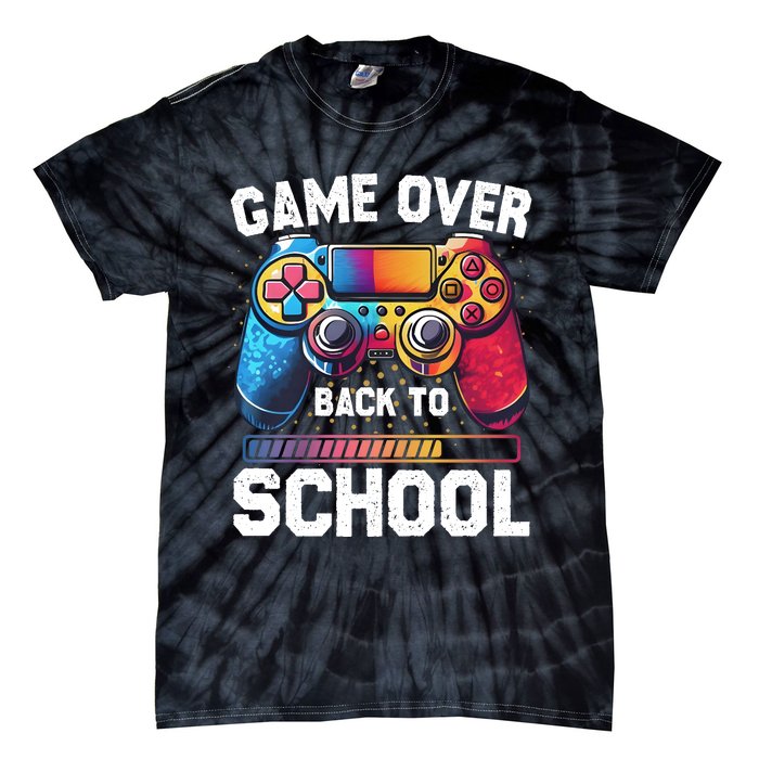 Game Over Back To School Gamer Game Lover Tie-Dye T-Shirt