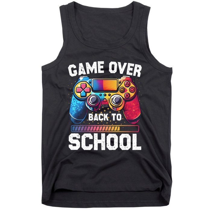 Game Over Back To School Gamer Game Lover Tank Top