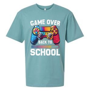 Game Over Back To School Gamer Game Lover Sueded Cloud Jersey T-Shirt