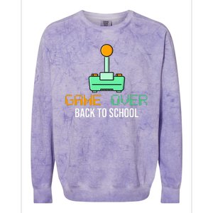 Game Over Back To School Gaming Colorblast Crewneck Sweatshirt