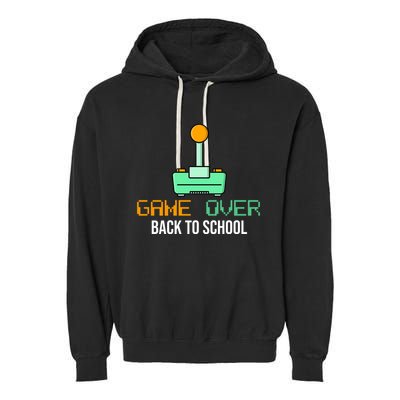 Game Over Back To School Gaming Garment-Dyed Fleece Hoodie