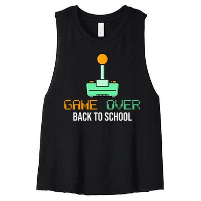 Game Over Back To School Gaming Women's Racerback Cropped Tank