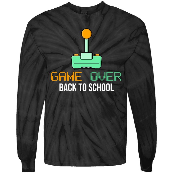 Game Over Back To School Gaming Tie-Dye Long Sleeve Shirt