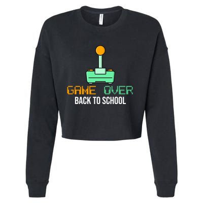 Game Over Back To School Gaming Cropped Pullover Crew
