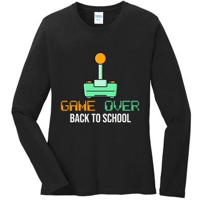 Game Over Back To School Gaming Ladies Long Sleeve Shirt