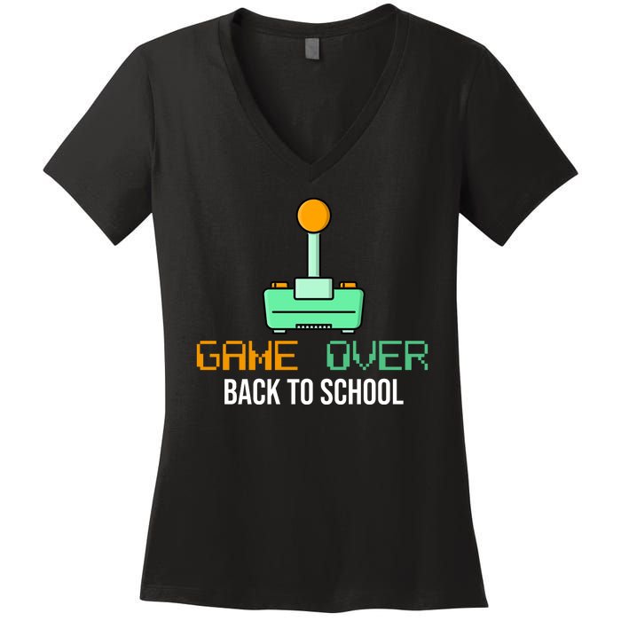 Game Over Back To School Gaming Women's V-Neck T-Shirt