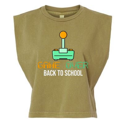 Game Over Back To School Gaming Garment-Dyed Women's Muscle Tee