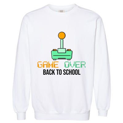 Game Over Back To School Gaming Garment-Dyed Sweatshirt
