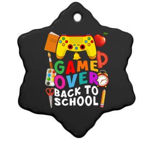 Game Over Back To School Gamer Controller 1St Day Of School Cool Gift Ceramic Star Ornament