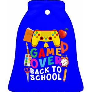 Game Over Back To School Gamer Controller 1St Day Of School Cool Gift Ceramic Bell Ornament