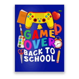 Game Over Back To School Gamer Controller 1St Day Of School Cool Gift Poster