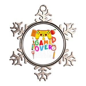 Game Over Back To School Gamer Controller 1St Day Of School Cool Gift Metallic Star Ornament