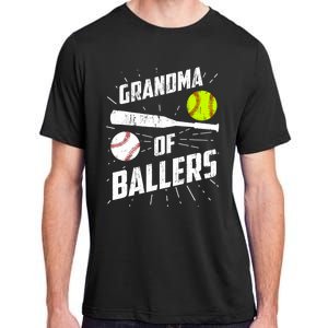 Grandma Of Ballers Funny Baseball Softball Mothers Day Gift Adult ChromaSoft Performance T-Shirt