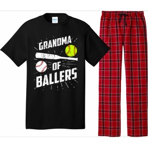 Grandma Of Ballers Funny Baseball Softball Mothers Day Gift Pajama Set