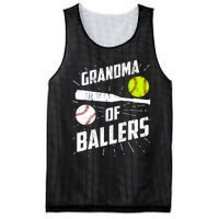 Grandma Of Ballers Funny Baseball Softball Mothers Day Gift Mesh Reversible Basketball Jersey Tank