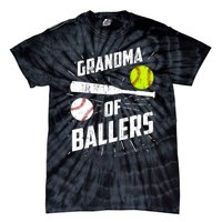 Grandma Of Ballers Funny Baseball Softball Mothers Day Gift Tie-Dye T-Shirt