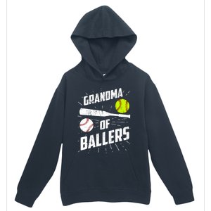 Grandma Of Ballers Funny Baseball Softball Mothers Day Gift Urban Pullover Hoodie