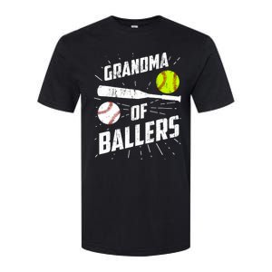 Grandma Of Ballers Funny Baseball Softball Mothers Day Gift Softstyle CVC T-Shirt