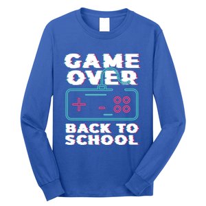 Game Over Back To School Now Institution School Gift Long Sleeve Shirt