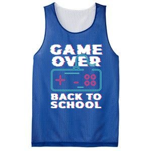 Game Over Back To School Now Institution School Gift Mesh Reversible Basketball Jersey Tank