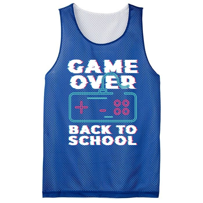 Game Over Back To School Now Institution School Gift Mesh Reversible Basketball Jersey Tank