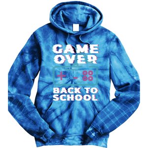 Game Over Back To School Now Institution School Gift Tie Dye Hoodie