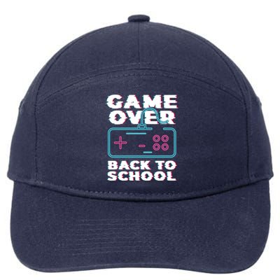 Game Over Back To School Now Institution School Gift 7-Panel Snapback Hat