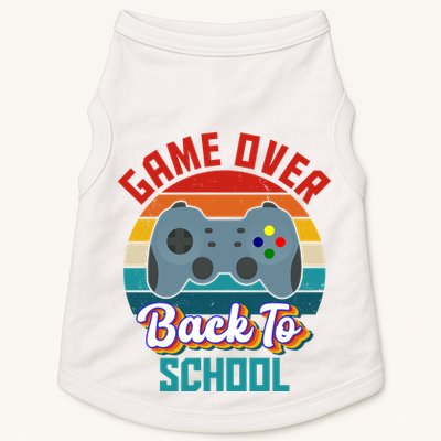 Game Over Back To School Funny Gamer Doggie Tank