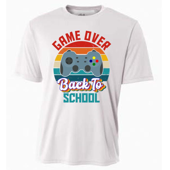 Game Over Back To School Funny Gamer Cooling Performance Crew T-Shirt