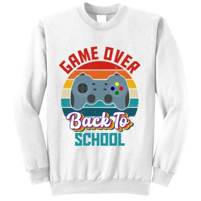 Game Over Back To School Funny Gamer Sweatshirt