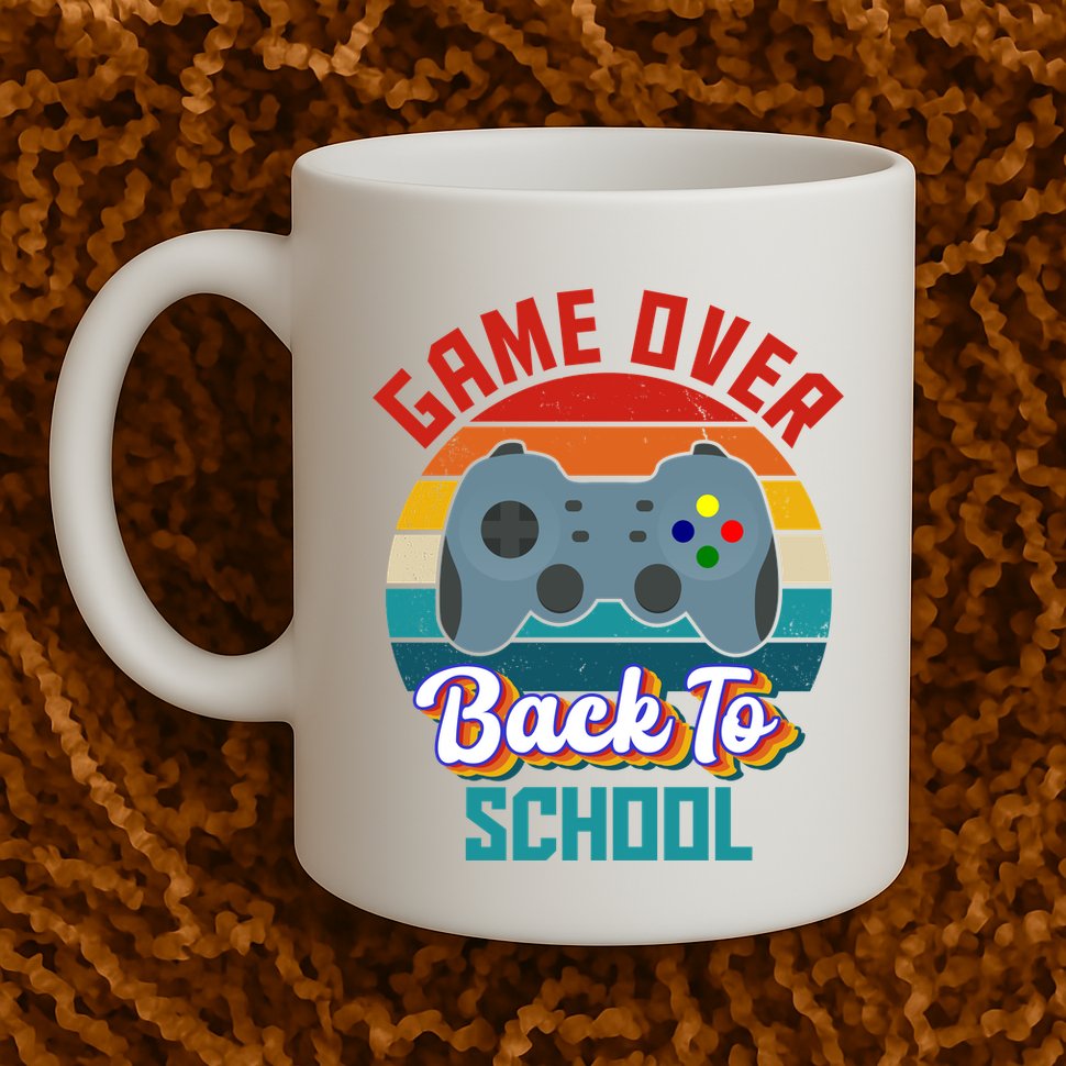 Game Over Back To School Funny Gamer Mug