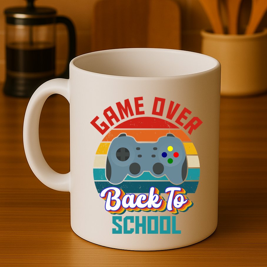 Game Over Back To School Funny Gamer Mug