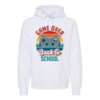 Game Over Back To School Funny Gamer Premium Hoodie