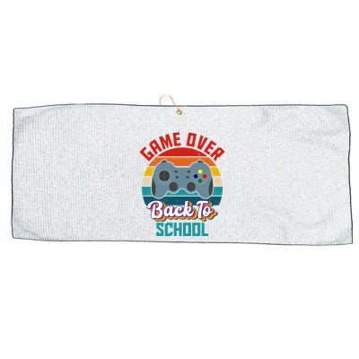 Game Over Back To School Funny Gamer Large Microfiber Waffle Golf Towel