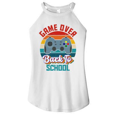 Game Over Back To School Funny Gamer Women’s Perfect Tri Rocker Tank