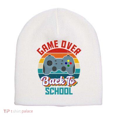 Game Over Back To School Funny Gamer Short Acrylic Beanie